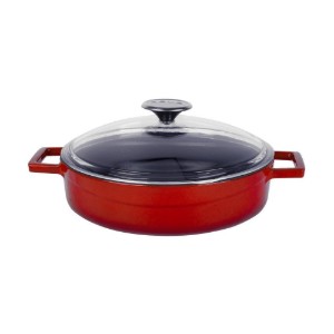 Cratita fonta "Glaze" 24 cm, rosu - LAVA