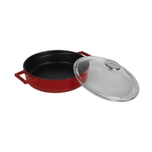 Cratita fonta "Glaze" 24 cm, rosu - LAVA