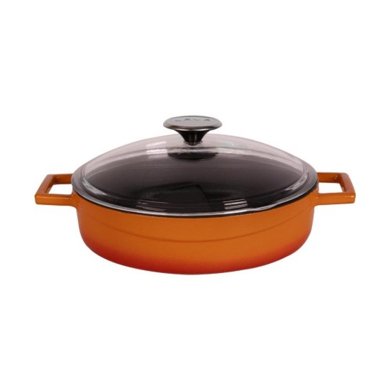 Cazo, hierro fundido, 24 cm, "Glaze", color naranja - marca LAVA