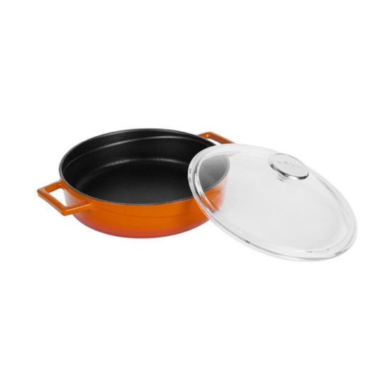 Cazo, hierro fundido, 24 cm, "Glaze", color naranja - marca LAVA