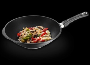 Padella Wok, alluminio, 32 cm, induzione - AMT Gastroguss