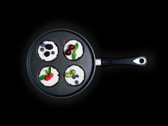 Pannenkoeken-/blini'span, aluminium, 26 cm, hoogte 1 cm, inductie - AMT Gastroguss