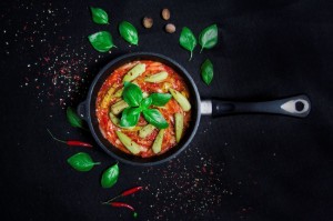 Frying pan, aluminium, 24 cm, height 5 cm, induction - AMT Gastroguss