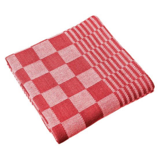 Σετ 6 πετσέτες κουζίνας, 65 × 65 cm, "Mineur", Red - Tiseco