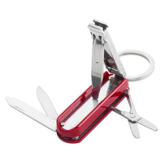 Outil de manucure multi-usages, en acier inoxydable, Rouge - Zwilling Classic Inox