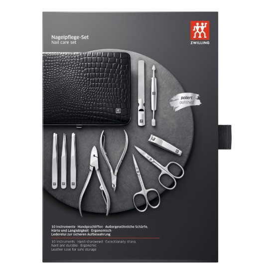10-delige RVS set, zwarte frame kast - Zwilling Classic Inox