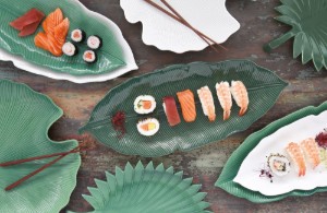 Porcelain bowl, 30 × 13 cm, "Tropical Leaves Green" - Easy Life