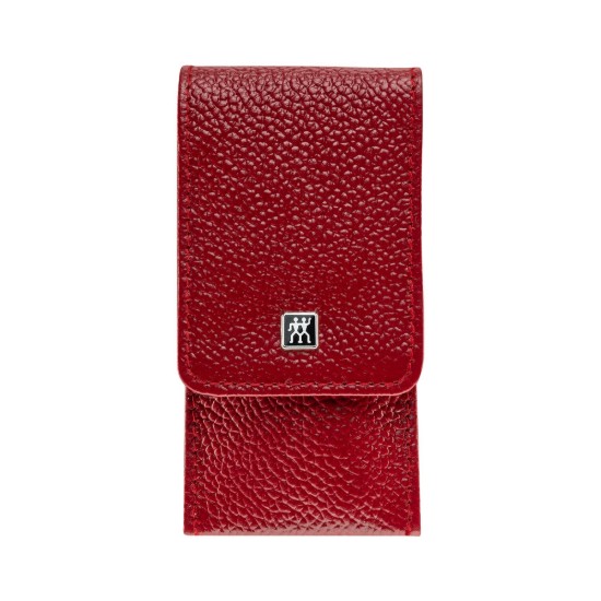 3 stainless steel piece set, red leather holder case - Zwilling Twinox