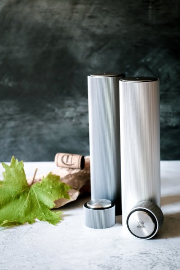 Elektrische kurkentrekker, aluminium, 21cm, lichtgrijs, "Line Reverse" - Peugeot