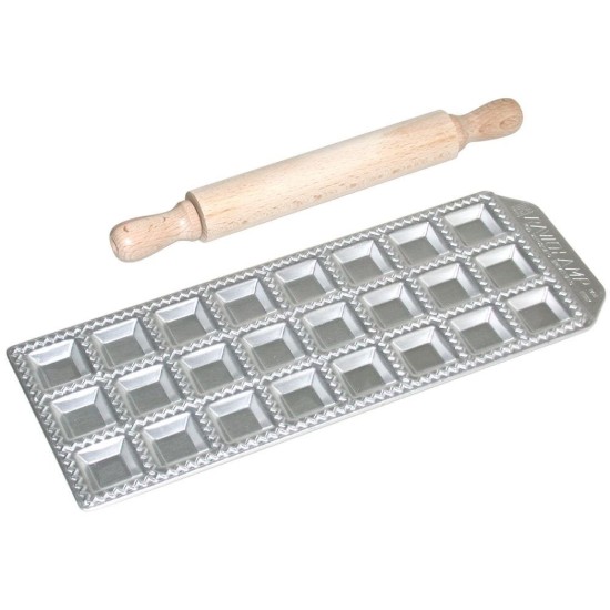 Stampo a 24 scomparti per Ravioli classici + Mattarello - Imperia