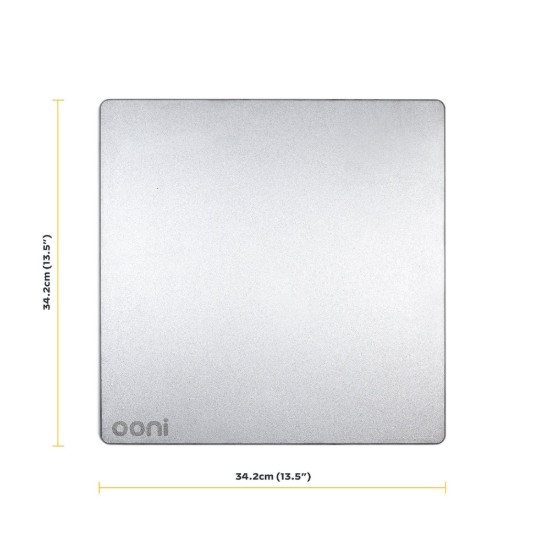 Pizza-Backplatte, Edelstahl, 34,2 x 34,2 cm, Steel 13 - Ooni