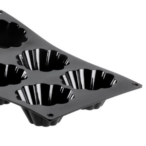 Stampo flessibile per 6 mini muffin, 30 x 17,5 cm, silicone - de Buyer