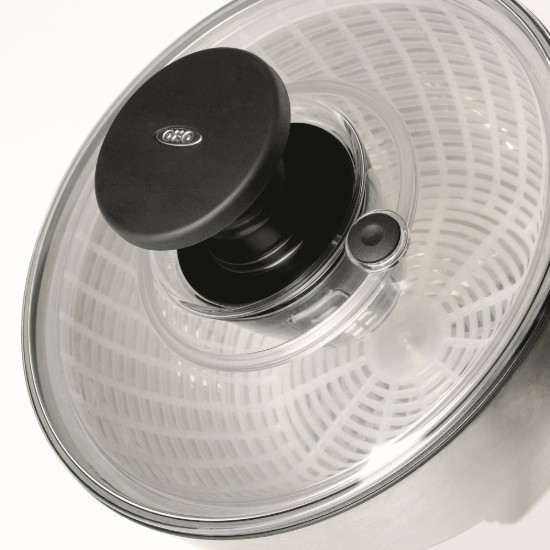 Salad spinner, stainless steel, 26cm/5L - OXO