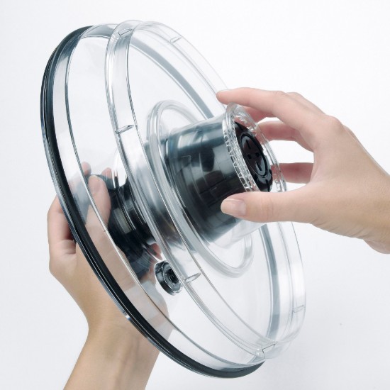Salad spinner, stainless steel, 26cm/5L - OXO