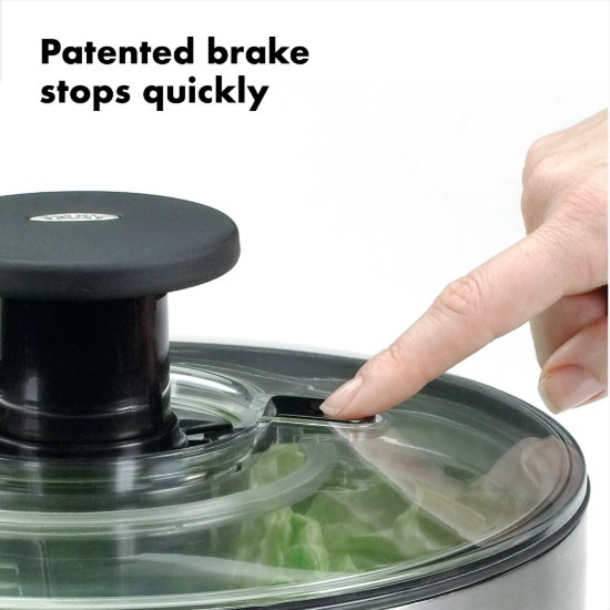 Salad spinner, stainless steel, 26cm/5L - OXO