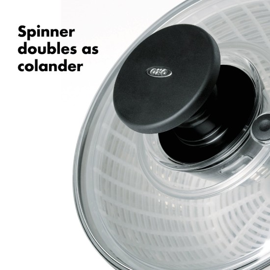 Salad spinner, stainless steel, 26cm/5L - OXO