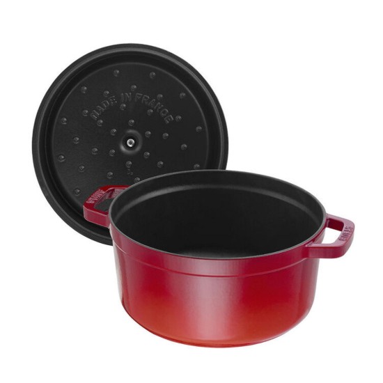 Cast iron Cocotte cooking pot, 26cm/5.2L, Cherry - Staub