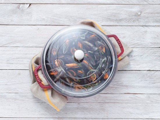 Cratita saute Braiser, fonta, 28cm/3,7L, Cherry - Staub