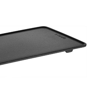 Cast iron serving platter, 25 x 12 cm, Black - Staub 