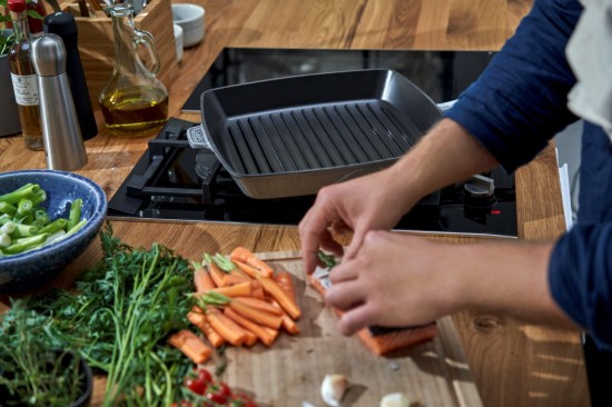 Square grill pan, cast iron, 30 cm, Graphite Grey - Staub