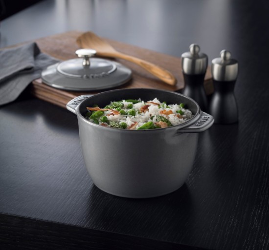 Cocotte rice cooking pot, cast iron, 16cm/1.75L, Graphite Grey - Staub