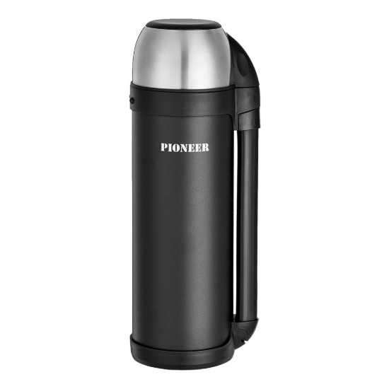 "Pioneer" vacuum thermos, 1.8 l, stainless steel, Black - Grunwerg
