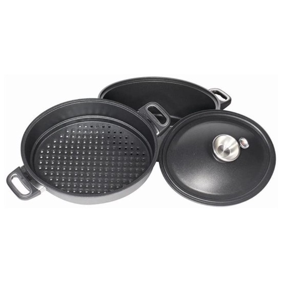Steamer kookschaal, 33 x 26 cm, aluminium - AMT Gastroguss