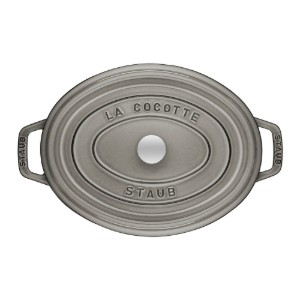 Oval Cocotte cooking pot, cast iron, 27cm/3,2L, Graphite Grey - Staub