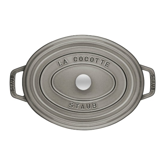 Oval Cocotte cooking pot, cast iron, 27cm/3,2L, Graphite Grey - Staub