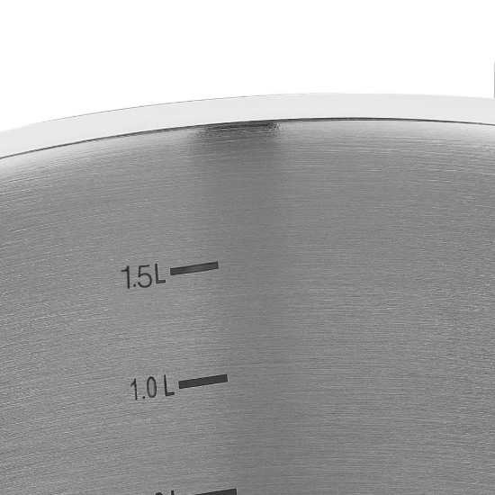 Casseruola profonda in acciaio inossidabile con coperchio, 16 cm / 2 L, "Proline" - Korkmaz