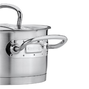 Deep stainless steel saucepan with lid, 20 cm / 3.8 L, "Proline" - Korkmaz