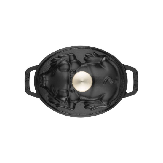 "Cocotte cochon" cooking pot, cast iron, 17cm/1L, Black - Staub