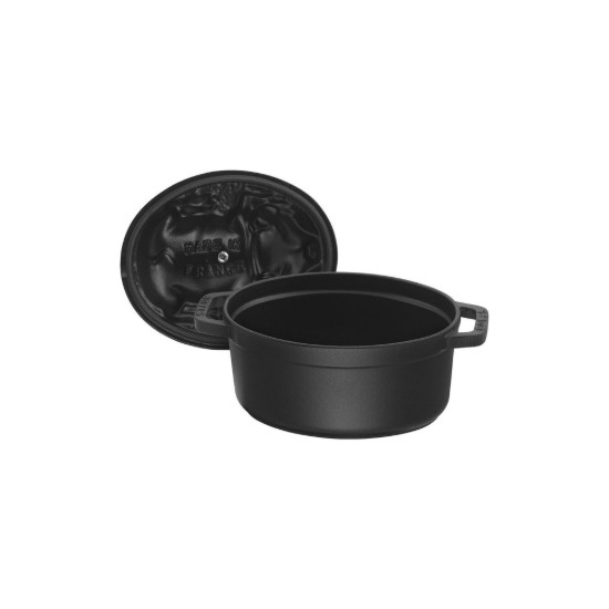 "Cocotte cochon" cooking pot, cast iron, 17cm/1L, Black - Staub