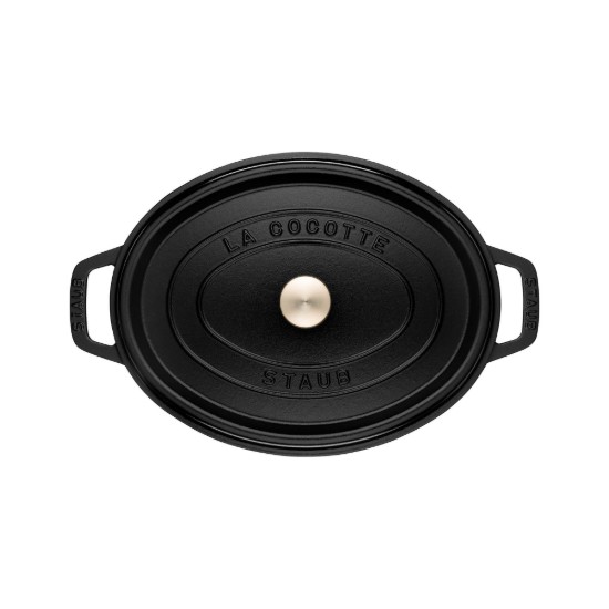 Ovalus Cocotte virimo puodas, ketaus, 23 cm / 2.35L, Black - Staub