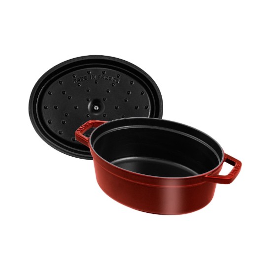 Oval Cocotte cooking pot, cast iron, 23 cm/2.35L, Grenadine - Staub 
