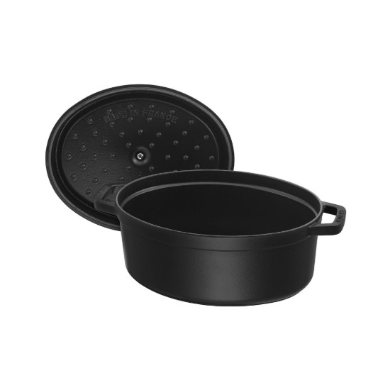 Ovalus Cocotte virimo puodas, ketaus, 23 cm / 2.35L, Black - Staub