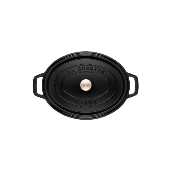 Ovale Cocotte kookpot, gietijzer, 15cm/0.6L, Black - Staub