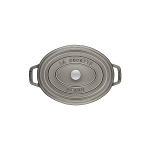 Oval Cocotte cooking pot, cast iron, 15cm/0.6L, Graphite Grey - Staub