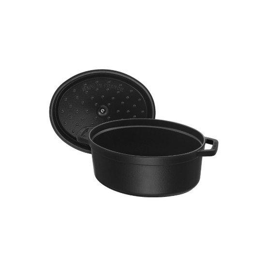Ovale Cocotte kookpot, gietijzer, 15cm/0.6L, Black - Staub