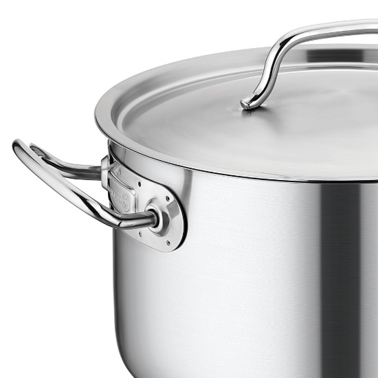 Tiefer Edelstahltopf mit Deckel, 24 cm / 6,2 L, „Proline Gastro“ – Korkmaz