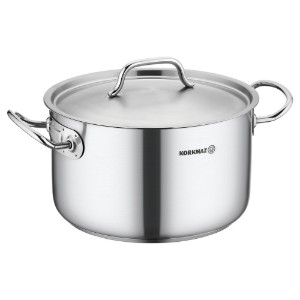 Casseruola profonda in acciaio inossidabile, con coperchio, 32cm/15L, "Proline Gastro" - Korkmaz
