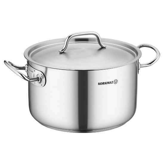 Tiefer Edelstahltopf, mit Deckel, 32cm/15L, „Proline Gastro“ – Korkmaz