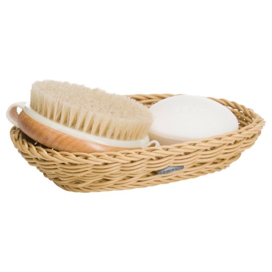 Oval kurv, 21 × 15 cm, Lys Beige - Saleen