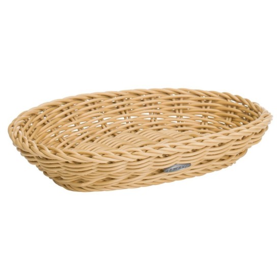 Oval kurv, 21 × 15 cm, Lys Beige - Saleen