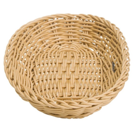 Oval kurv, 21 × 15 cm, Lys Beige - Saleen