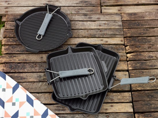 Rechthoekige grillpan, gietijzer, 34x21 cm, Black - Staub
