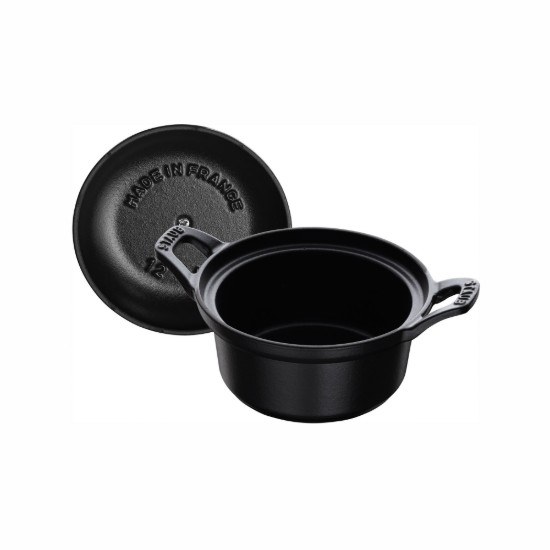 Pentola Cocotte in ghisa 12 cm/0,5 l, "La Coquette", Black - Staub 