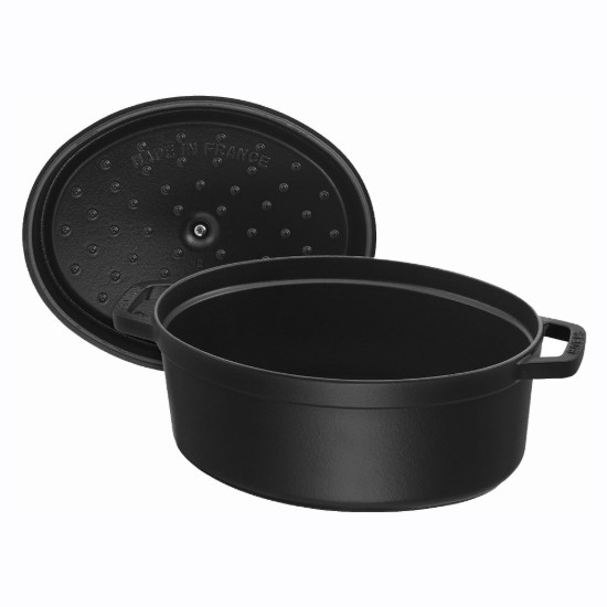 Ovale Cocotte kookpot, gietijzer, 37cm/8L, Black - Staub