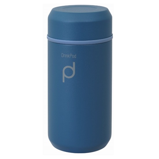 Flacon isolant thermique en acier inoxydable, « DrinkPod », 350 ml, « Steel Blue » - Grunwerg