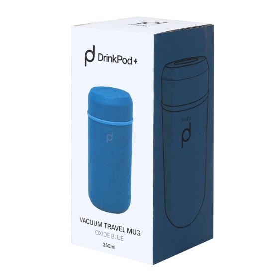 Flacon isolant thermique en acier inoxydable, « DrinkPod », 350 ml, « Steel Blue » - Grunwerg